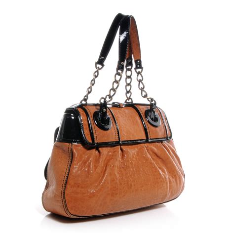 fendi vernice patent leather with tan mesh|fendi online shopping.